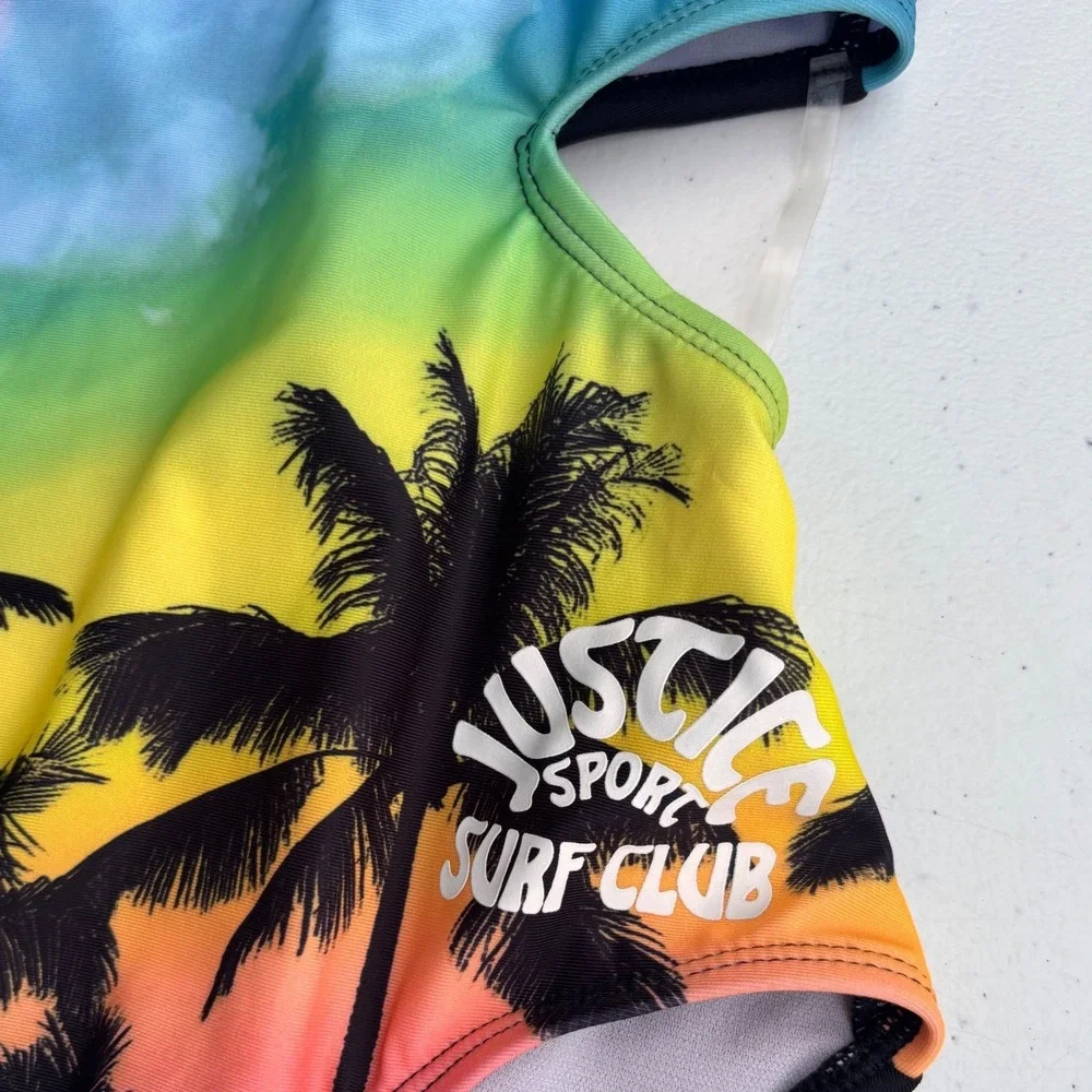 One-Piece Swimsuit‎ Cover-Up Girls 10/12 Pink Rainbow NWT